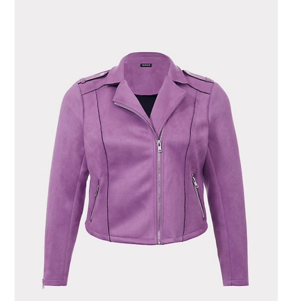 Orchid Suede Moto Jacket NWOT